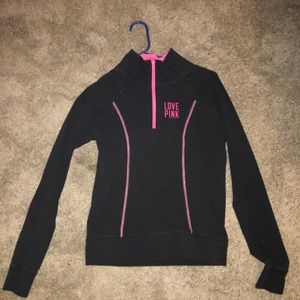 Turtle neck pink hoodie